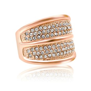 Damen-Ring Rosegold mit Markenkristallen Gr. 57 NOBEL SCHMUCK